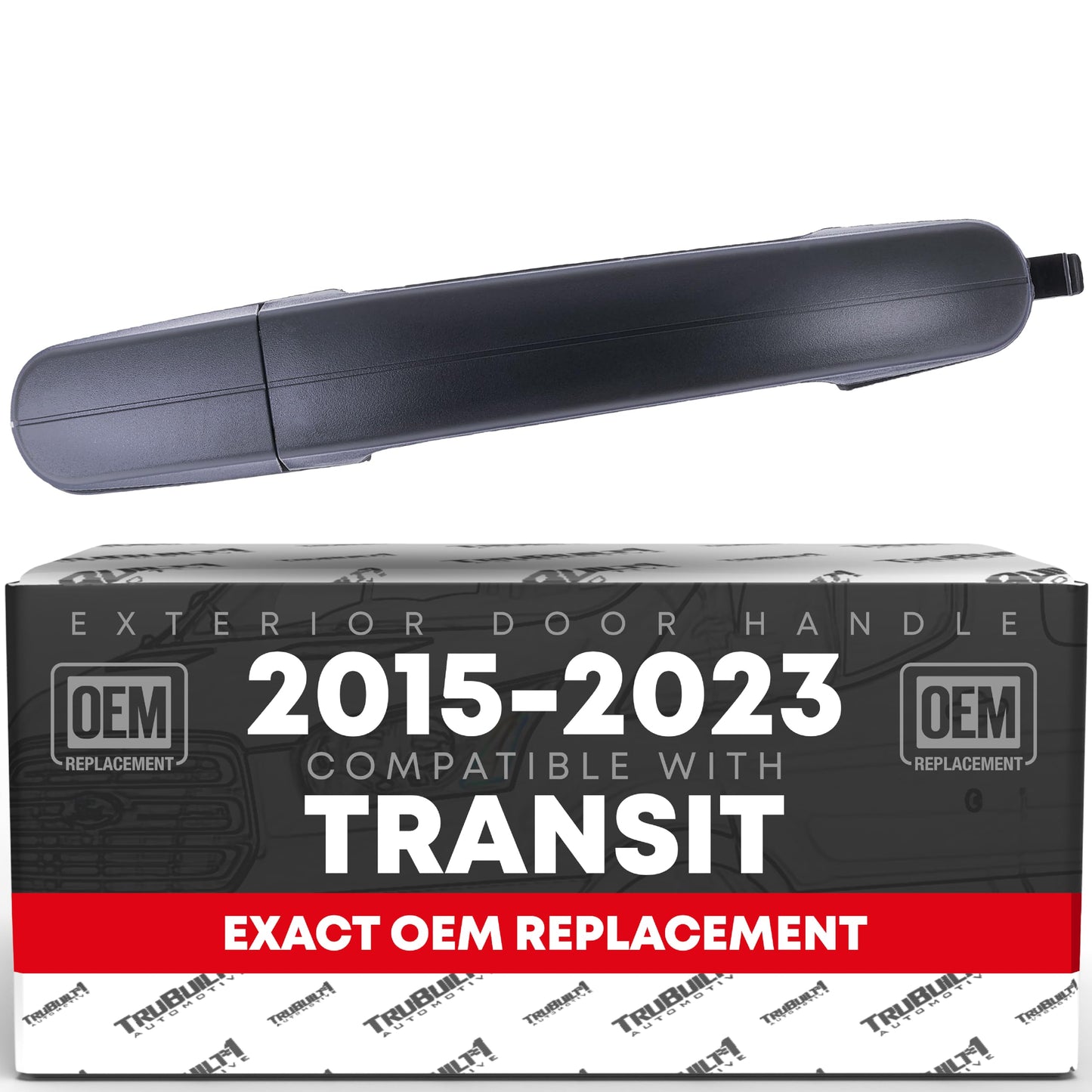 Ford Transit Rear Sliding Door Handle, Passenger Side - Textured Black, Plastic - Exterior Rear Sliding Door Handle