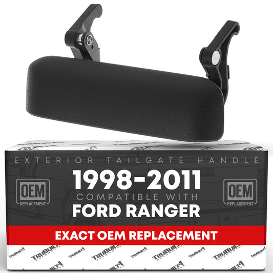 T1A Tailgate Handle - Compatible with 1998-2011 Ford Ranger - Textured Black - OEM 1L5Z9943400AAA, 1L5Z-9943400-AAA, 1L5Z 9943400-AAATEX, 77872, FO1915109 - Plastic Tailgate Handle