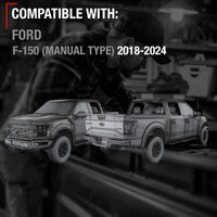 Ford F-150 Tailgate Handle Latch Upgraded Metal - Exterior Assembly, Textured Black w/ Keyhole, Camera Hole - Texture Tailgate Handle