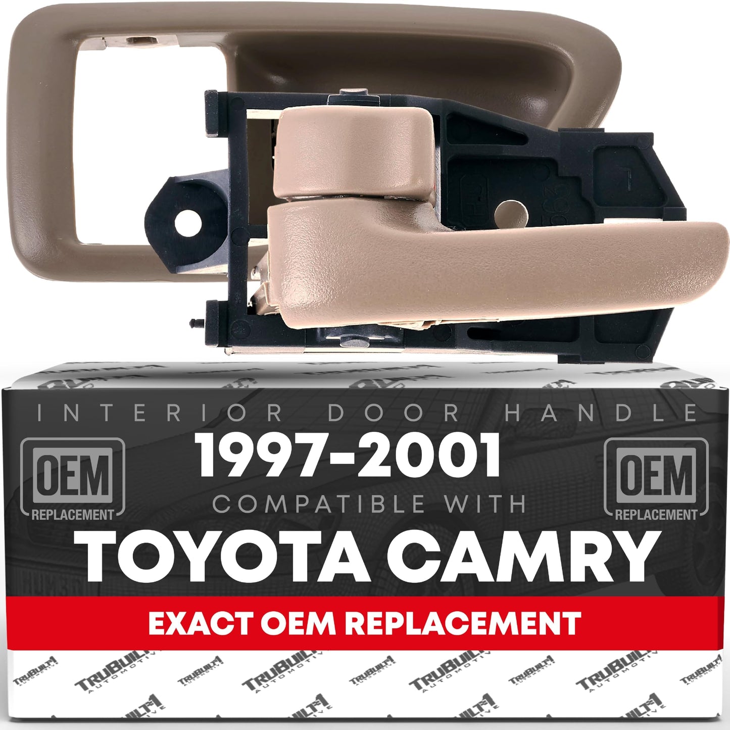 1997-2001 Toyota Camry Interior Front or Rear Driver Door Handle - Beige Ivory Plastic - Front or Rear Driver Side Handle