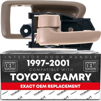 1997-2001 Toyota Camry Interior Front or Rear Driver Door Handle - Beige Ivory Plastic - Front or Rear Driver Side Handle