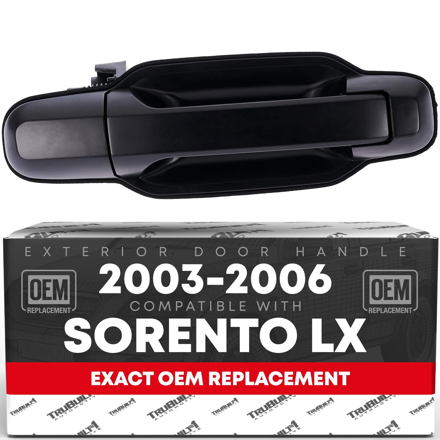 Kia Sorento LX Exterior Door Handle, Rear Right Passenger Side - Primed Black, Plastic - Rear Passenger Side Handle