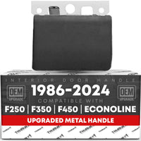 1999-2015 Ford F-Series Econoline Aerostar Interior Door Handle Upgraded Metal - Front or Rear Driver Side Textured Black - Front or Rear Driver Side Handle