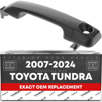 Toyota Tundra Front Driver Door Handle - Textured Black with Keyhole, Exterior Metal Upgrade - Front Driver Side Handle