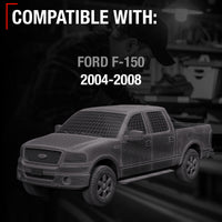 Driver Side Power Adjustable Side View Mirror - Compatible with 2004-2008 Ford F-150 - Power Adjust, Non-Heated, Manual Folding - Textured Black Housing - OEM 8L3Z17683EA - Driver Side Mirror