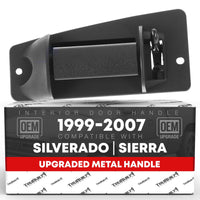 1999-2007 Chevrolet Silverado 1500 2500 GMC Sierra 1500 2500 3500 Extended Cab Rear Driver Door Handle - Upgraded Metal - Left Side Ext Cab Handle (Metal)