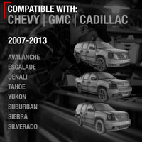 2007-2013 Chevrolet Avalanche Silverado Suburban Tahoe GMC Sierra Yukon Cadillac Escalade Exterior Rear Passenger Door Handle - Chrome Plastic - Rear Right Passenger Side