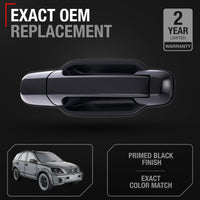 Kia Sorento Rear Passenger Door Handle - Primed Black - Plastic - Rear Passenger Side Handle