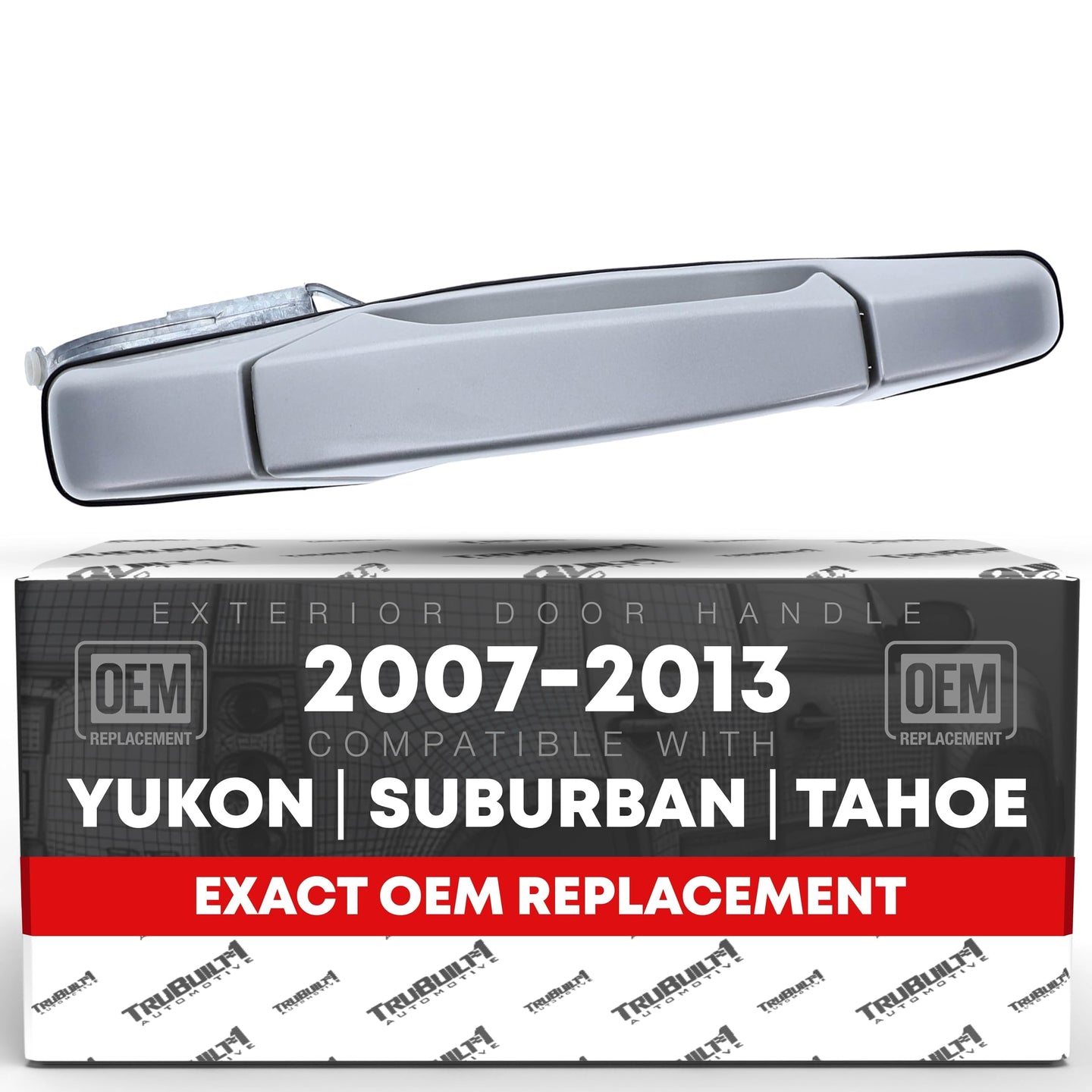 2007-2013 Chevrolet Avalanche Tahoe Suburban Sierra Silverado Cadillac Escalade GMC Denali Yukon Exterior Rear Driver Door Handle - Fine Silver Birch - Rear Driver Door Handle