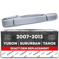 2007-2013 Chevrolet Avalanche Tahoe Suburban Sierra Silverado Cadillac Escalade GMC Denali Yukon Exterior Rear Driver Door Handle - Fine Silver Birch - Rear Driver Door Handle