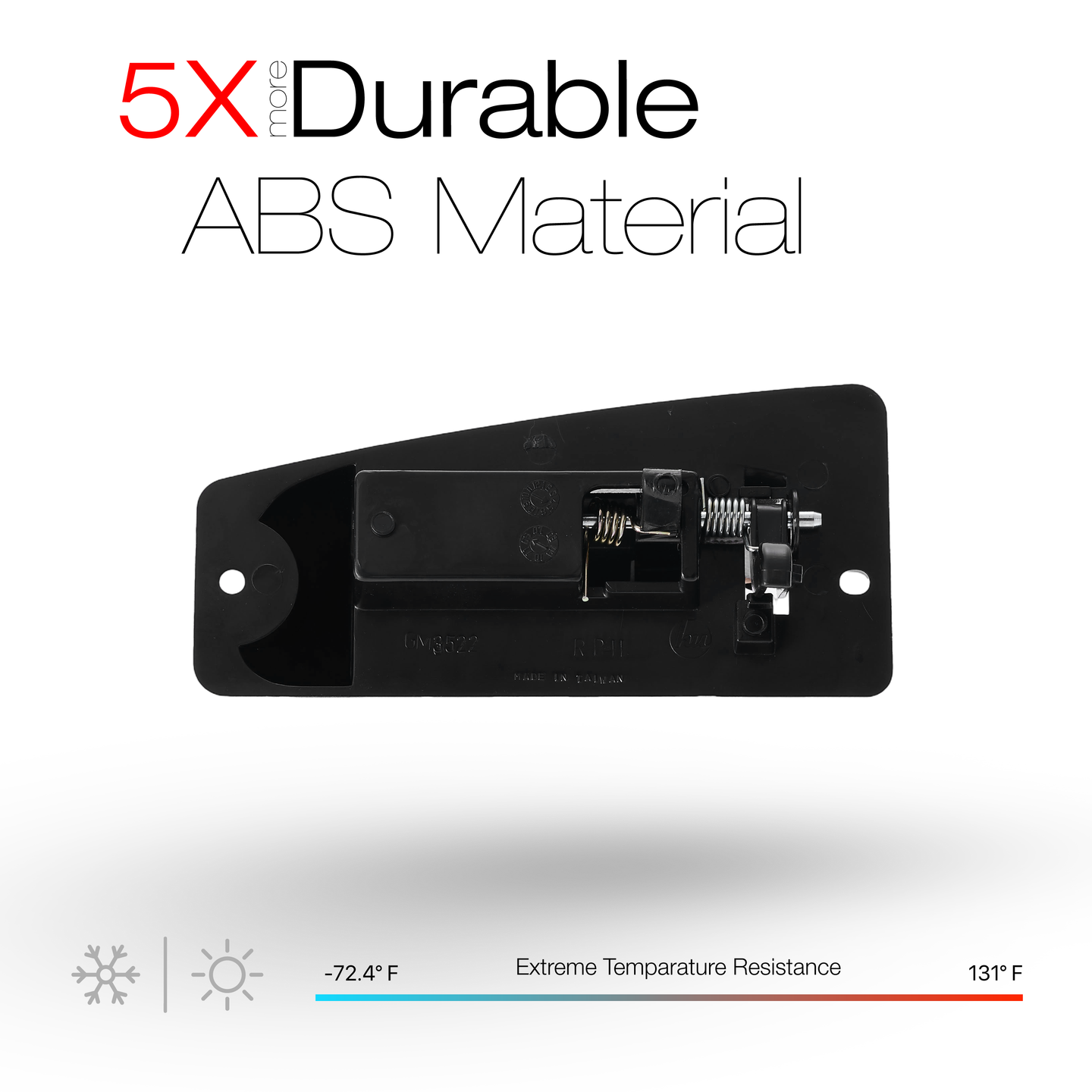 1999-2007 Chevrolet Silverado 1500 2500 3500 GMC Sierra 1500 2500 3500 Extended Cab Rear Passenger Door Handle - Right Side Ext Cab Handle (Plastic)