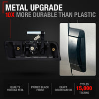 Nissan 350Z Exterior Door Handle, Front Passenger Side - Primed Matte Black, No Keyhole - Passenger Side Handle - Black