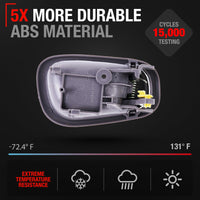 1998-2002 Toyota Corolla Interior Rear Driver Door Handle Replacement - Light Gray Charcoal Plastic - Rear Driver Side Handle