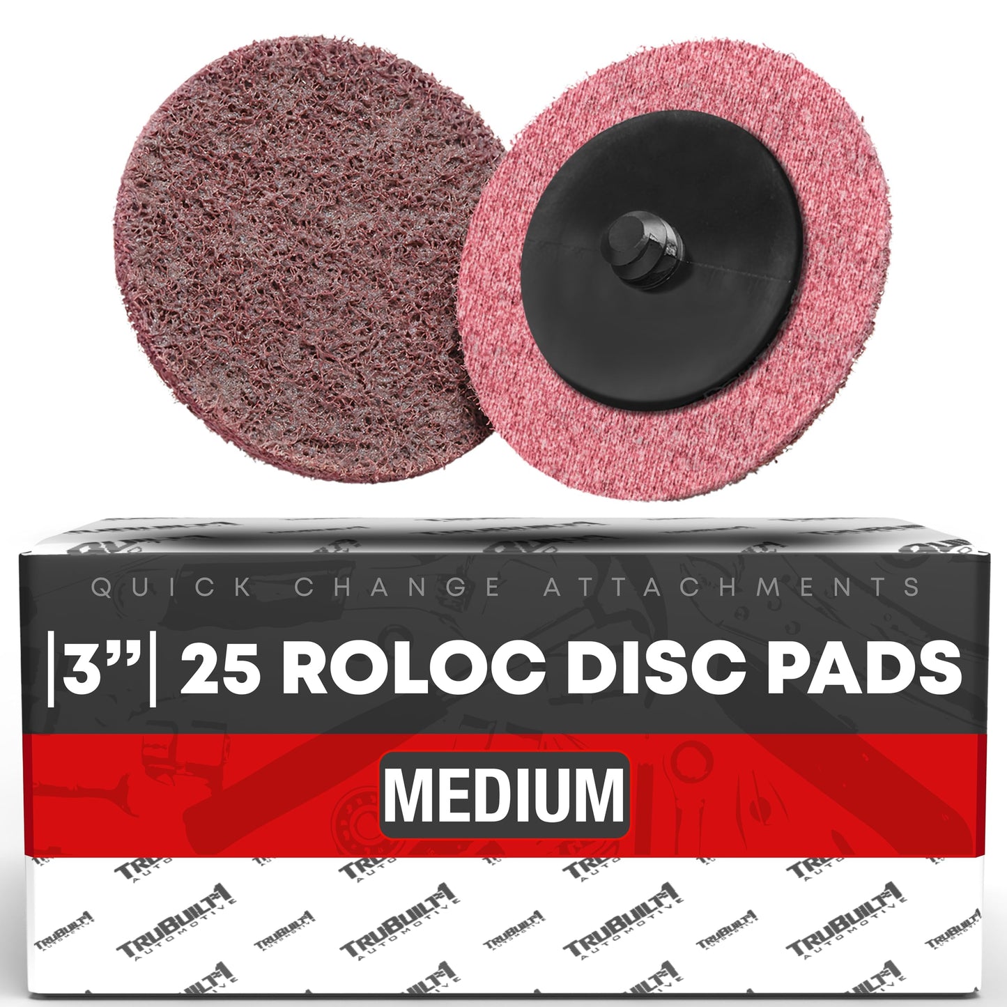3M Roloc Surface Conditioning Disc SC-DR, Medium Grit, 2", Pack of 25 - Type R - Rust Remover for Metal - Conditioning Disc Medium 2"