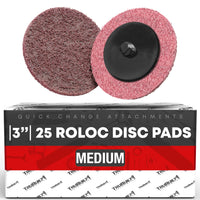 3M Roloc Surface Conditioning Disc SC-DR, Medium Grit, 2", Pack of 25 - Type R - Rust Remover for Metal - Conditioning Disc Medium 2"