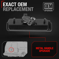 1985-1992 Chevrolet Astro GMC Safari Tailgate Handle Replacement Exterior Rear Cargo - Smooth Black Metal - Tailgate Handle
