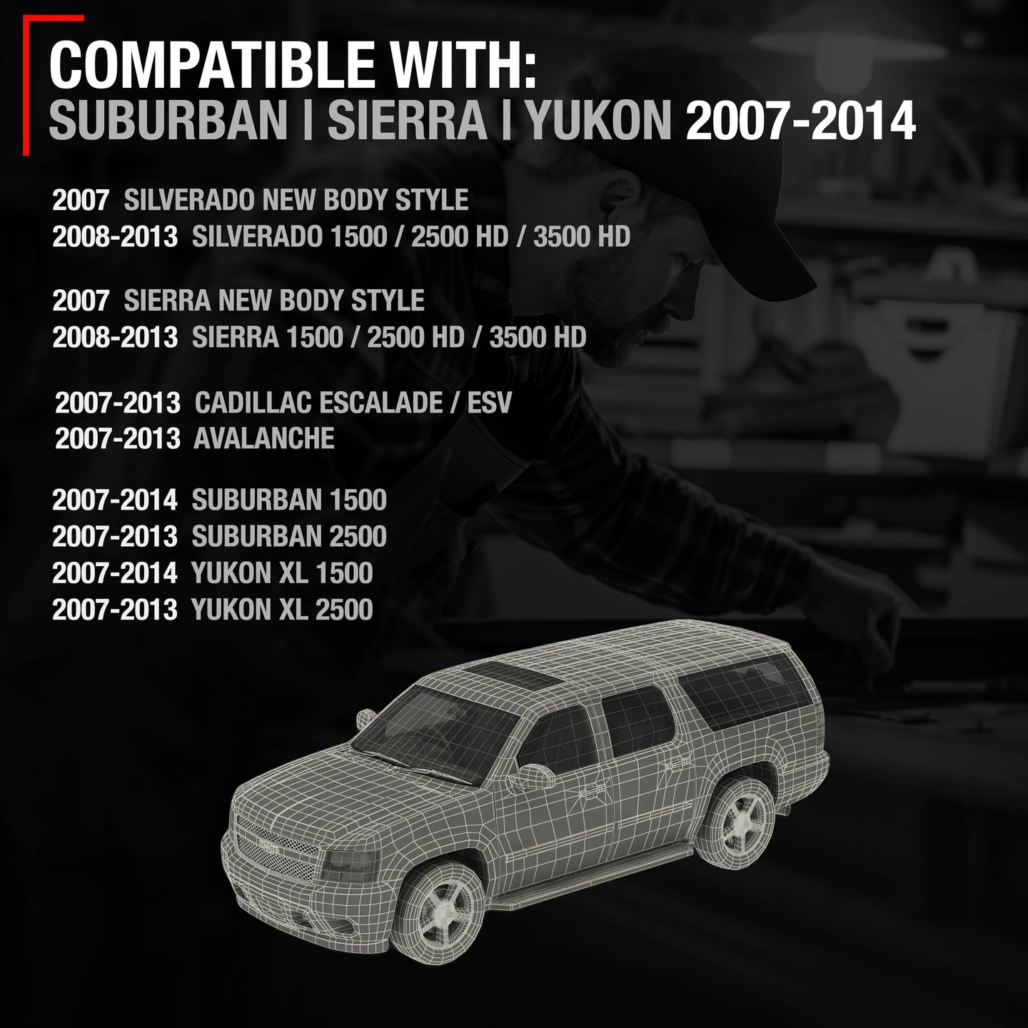 2007-2014 Chevrolet Avalanche Silverado Suburban GMC Sierra Yukon XL Seat Recliner Handle Front/Rear Left - Textured Black - Driver Recliner Handle