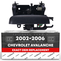 2002-2006 Chevrolet Avalanche 1500 2500 Cadillac Escalade EXT Tailgate Handle Assembly - Textured Black Liftgate Latch Handle - Black Handle