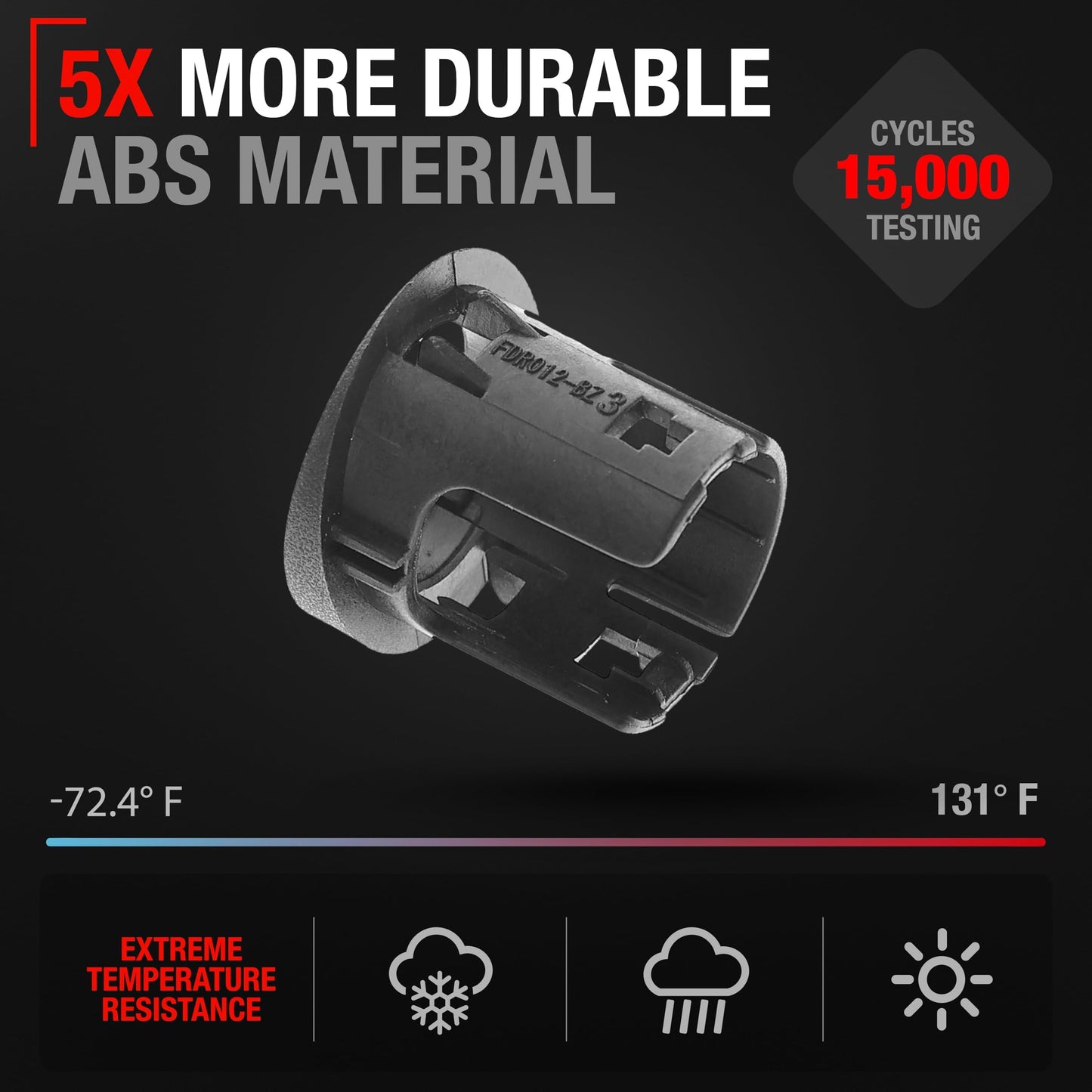 2015-2020 Ford F-150 Parking Sensors Housing Bezel, Rear Driver Side - Rear Bumper Parking Aid Sensor Bezel, Plastic