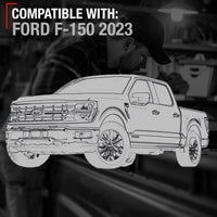 T1A Exterior Front Driver Door Handle Replacement - Compatible with 2015-2022 Ford F-150 - Oxford White, with Keypad Hole - Plastic - OEM FL3Z1522405HAPTMYZ - Front Driver Door Handle