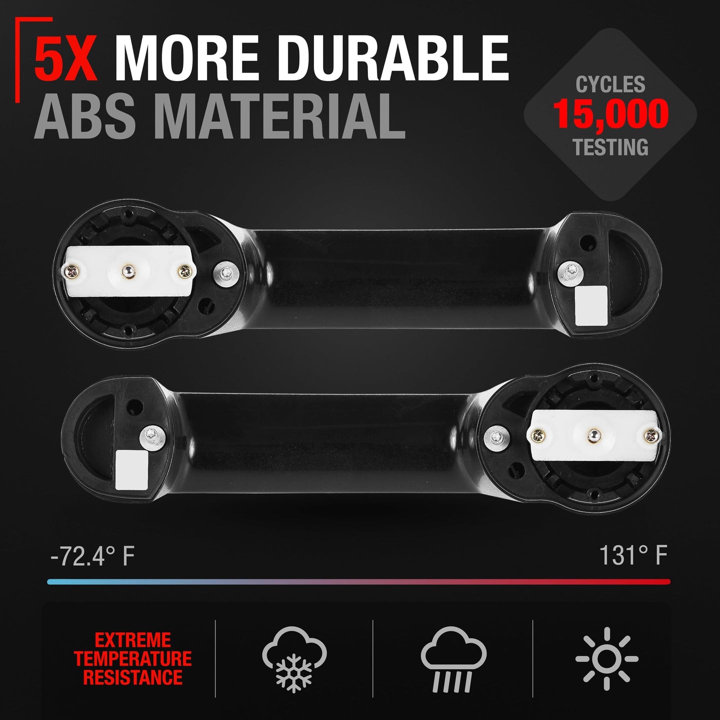 2007-2018 Jeep Wrangler Liberty 2007-2011 Dodge Nitro Exterior Front/Rear Driver & Passenger Door Handle Set - Textured Black - 2 Pack