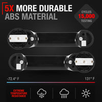 2007-2018 Jeep Wrangler Liberty 2007-2011 Dodge Nitro Exterior Front/Rear Driver & Passenger Door Handle Set - Textured Black - 2 Pack