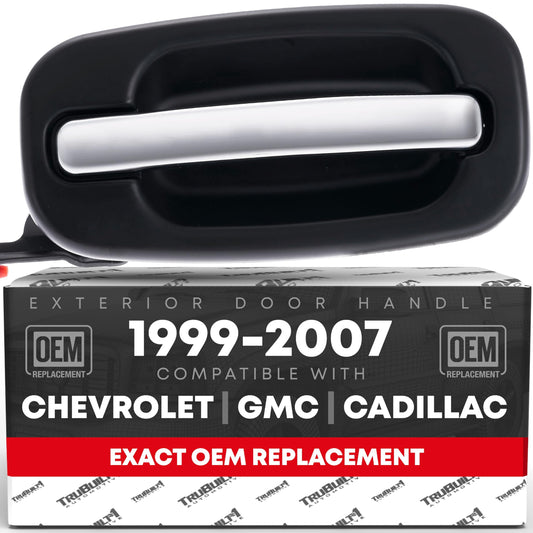 Chevy Silverado Escalade Rear Passenger Door Handle - Chrome & Black - 1999-2006 - Rear Right Door Handle