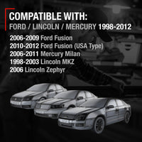 2006-2012 Ford Fusion 2007-2012 Lincoln MKZ 2006-2011 Mercury Milan Interior Front Driver Door Handle Replacement - All Chrome Metal Handle - Front Driver Handle - Metal