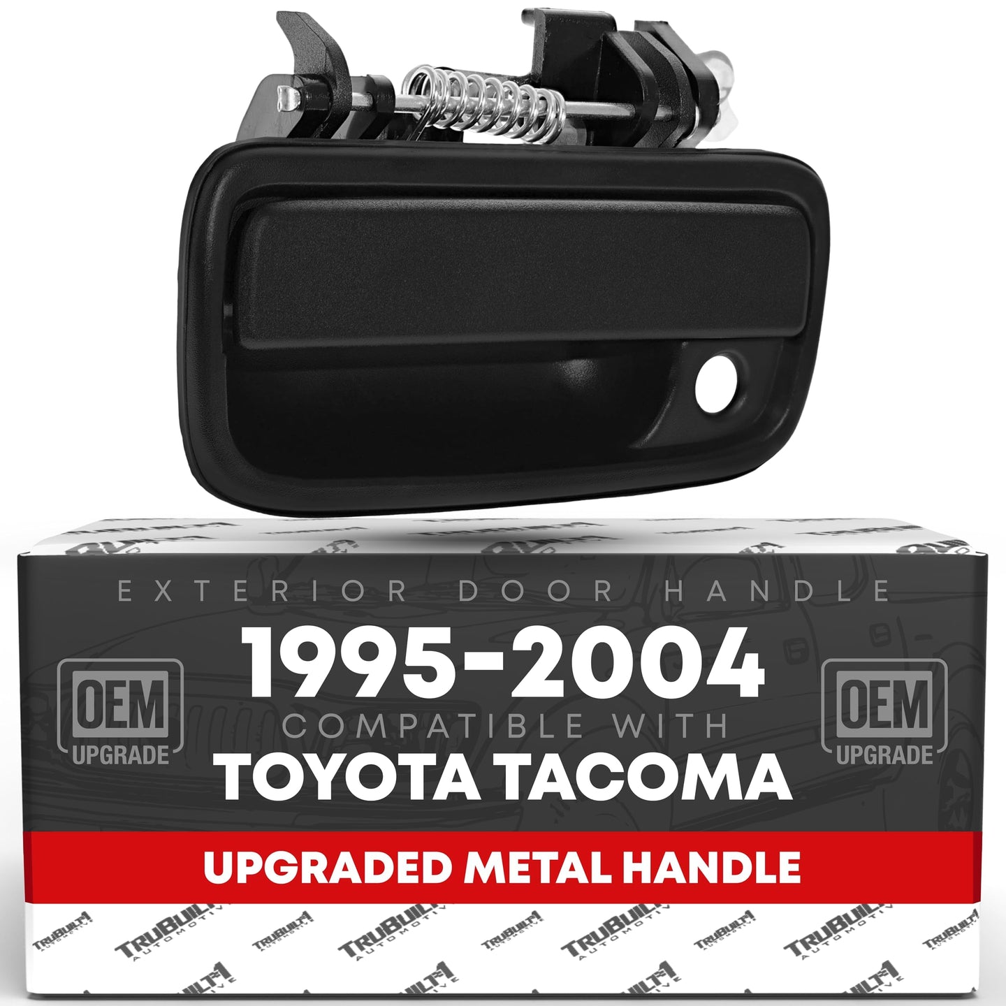 1995-2004 Toyota Tacoma Exterior Front Driver Door Handle Replacement - Upgraded Metal Textured Black - Driver Handle (Metal)
