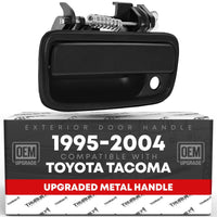1995-2004 Toyota Tacoma Exterior Front Driver Door Handle Replacement - Upgraded Metal Textured Black - Driver Handle (Metal)