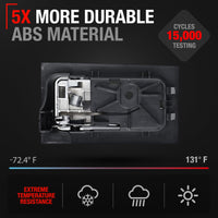 2009-2014 Ford F-150 Interior Front/Rear Passenger Door Handle - Chrome, Black - Passenger Side - Black/Chrome Handle