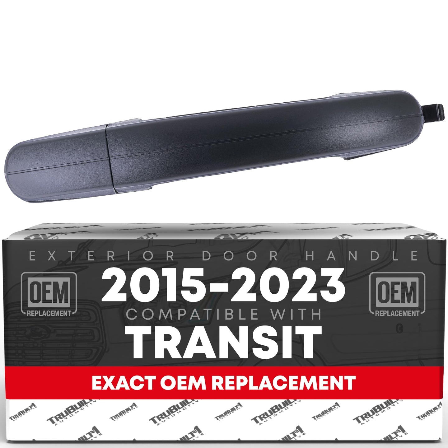 2015-2023 Ford Transit Exterior Rear Passenger Sliding Door Handle Replacement - Textured Black - Exterior Rear Sliding Door Handle