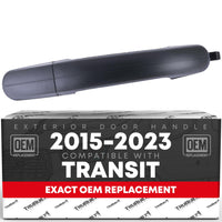 2015-2023 Ford Transit Exterior Rear Passenger Sliding Door Handle Replacement - Textured Black - Exterior Rear Sliding Door Handle