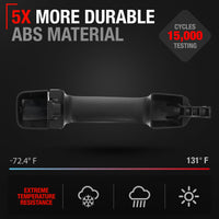 Exterior Front/Rear Passenger Door Handle - Compatible with 2007-2019 Toyota Tundra - Textured Black - OEM 69210-0C010, 692170C030, FDH010313 - Front Passenger Or Rear Driver/Passenger Side Handle