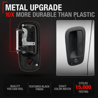 2003-2009 Chevrolet Express Rear Driver Hinged Door Handle, Textured Black w/ Keyhole - Rear Driver Side Hinged Door