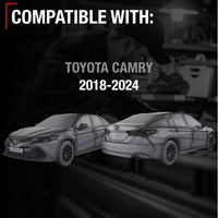 Driver Side Mirror - Compatible with 2018-2024 Toyota Camry - Powered Adjustment, Manual Folding, Flat Glass - Black, 5H3P - OEM 8794006800, TO1320366, TO1320382 - Driver Side Mirror