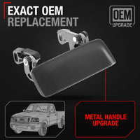 2001-2011 Ford Ranger 2001-2010 Mazda B2300 B3000 B4000 Exterior Front Driver & Passenger Door Handle Set - Black Metal - Front Driver + Passenger Handles