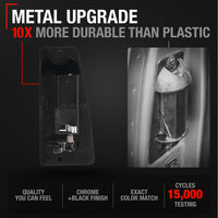 1999-2006 Chevrolet Silverado 1500 2500 3500 HD GMC Sierra 1500 2500 3500 HD Extended Cab Rear Passenger Door Handle Upgraded Metal - Chrome Black - Rear Passenger Side Handle