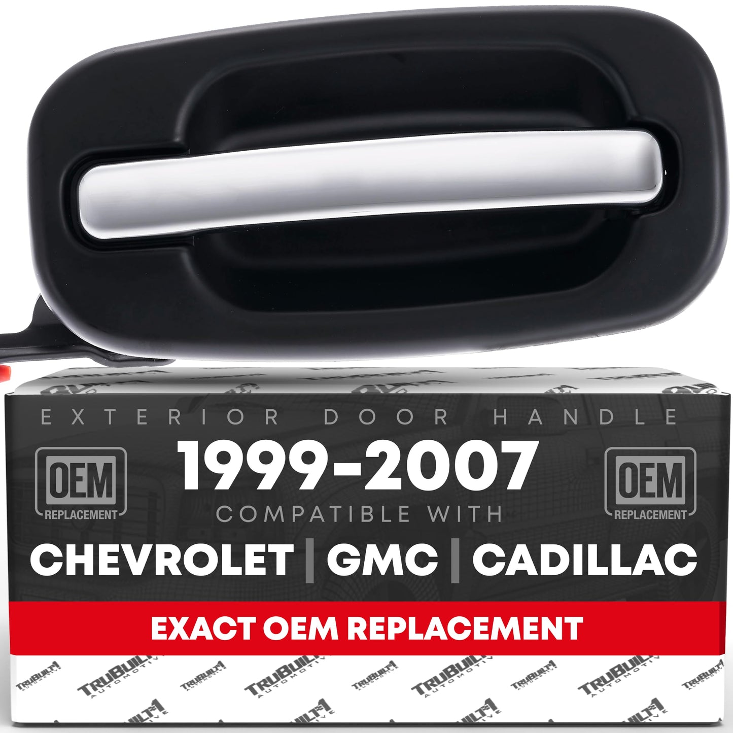 Chevy Silverado Escalade Rear Passenger Door Handle - Chrome & Black - 1999-2006 - Rear Right Door Handle
