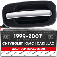 Chevy Silverado Escalade Rear Passenger Door Handle - Chrome & Black - 1999-2006 - Rear Right Door Handle