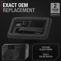 2003-2006 Jeep Wrangler Interior Front Driver Door Handle Replacement - Textured Black Plastic - Driver Door Handle