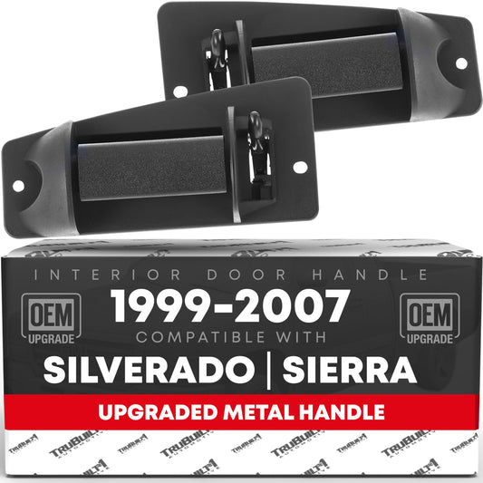 Chevrolet Silverado GMC Sierra Extended Cab Rear Door Handle Set - Driver & Passenger - Upgraded Metal - Left + Right Side Ext Cab Handle (Metal)