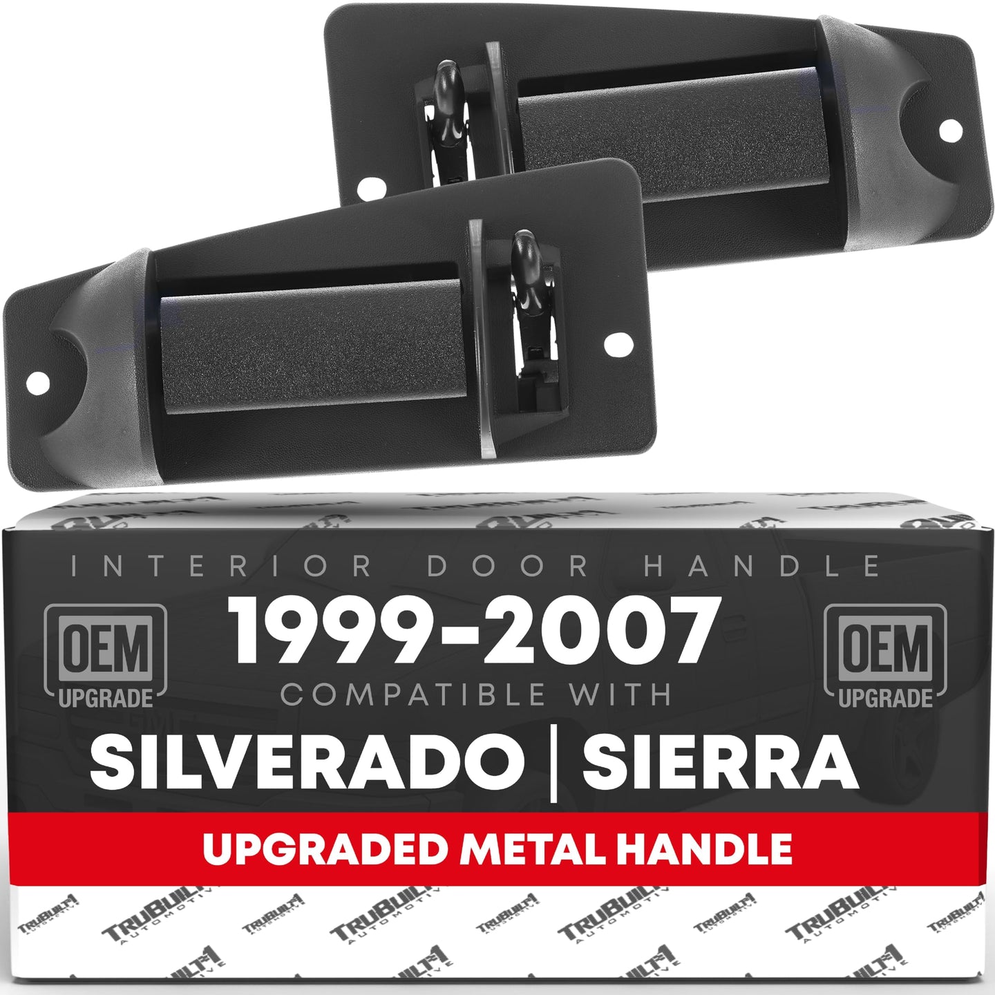 1999-2007 Chevrolet Silverado GMC Sierra Extended Cab Rear Door Handle Set - Metal Upgrade - Left + Right Side Ext Cab Handle (Metal)