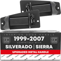 1999-2007 Chevrolet Silverado GMC Sierra Extended Cab Rear Door Handle Set - Metal Upgrade - Left + Right Side Ext Cab Handle (Metal)