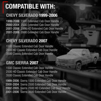 1999-2007 Chevrolet Silverado GMC Sierra Extended Cab Rear Door Handle Set - Metal Upgrade - Left + Right Side Ext Cab Handle (Metal)