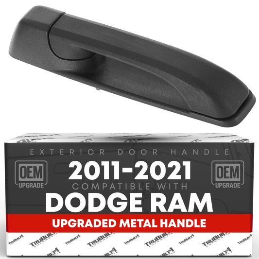 T1A Exterior Front Passenger Door Handle, Upgraded Metal - Compatible with 2011-2021 Dodge Ram 1500, Ram 2500, Ram 3500, Ram 4500, Ram 5500 - Textured Black - OEM 55112384AC- MT, 91011 - Front Passenger Side Handle