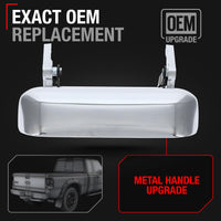 1998-2011 Ford Ranger Tailgate Handle Latch Replacement, Upgraded Metal - All Chrome - All-Chrome Tailgate Handle
