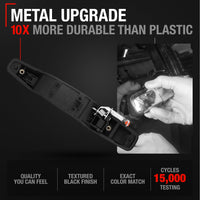 2007-2014 Chevrolet Silverado GMC Sierra 1500 2500 3500 Cadillac Escalade Exterior Front Passenger Door Handle Upgraded Metal - Textured Black - Front Passenger Handle without Keyhole