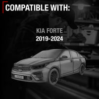 2019-2024 Kia Forte Driver Side Mirror Replacement Powered Manual Fold Flat Glass Smooth Black - Driver Side Mirror