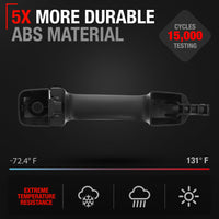 Toyota Tundra Front Driver Door Handle - Textured Black with Keyhole, Exterior Metal Upgrade - Front Driver Side Handle